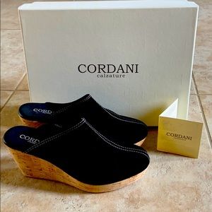 Cordani black suede mules NEW!